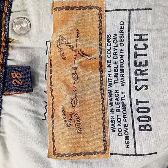 Seven7 Boot Stretch Low-Rise Slim Fit Blue Jeans Size 28 Tall - Picture 14 of 16
